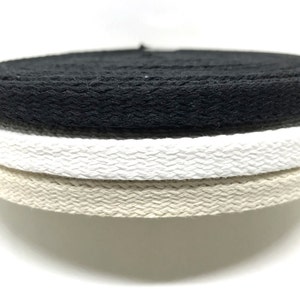 1/2" Cotton Flat Cord Drawstring Drawcord Handles Lace Trim Heavy Duty USA 10 Yards