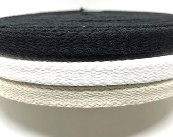 1/2" Cotton Flat Cord Drawstring Drawcord Handles Lace Trim Heavy Duty USA 144Yards
