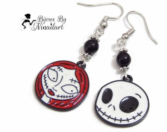 Jack and Sally Skellington Earrings