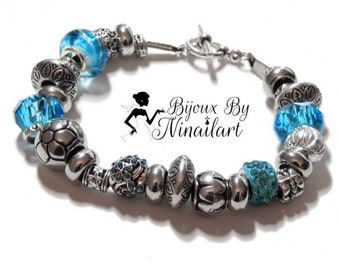 European flower bracelet Turquoise pandora spirit