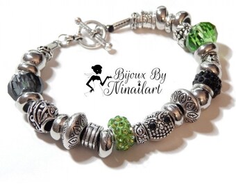 European bracelet Owl royal green pandora spirit