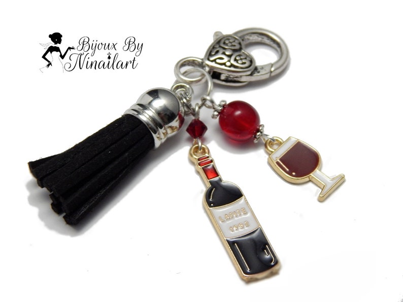 Jewel bag key ring wine lovers house lafitte oenology image 3