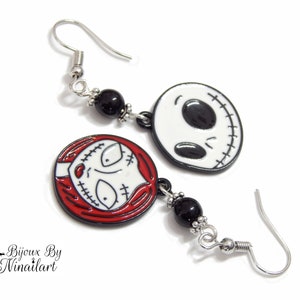 Jack and Sally Skellington Earrings image 2