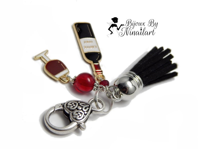 Jewel bag key ring wine lovers house lafitte oenology image 2