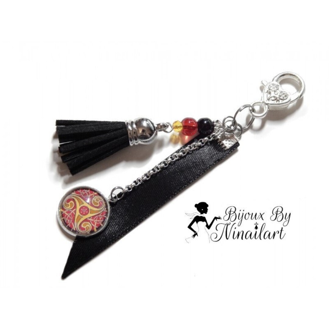 Red and Celtic Brittany Gold Triskel Bag Jewel Etsy