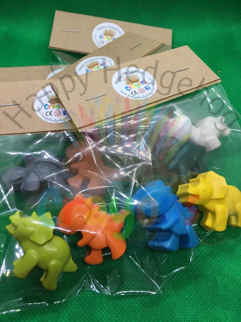 childrens gifts childrens party Dinosaur crayons stocking fillers party favours
