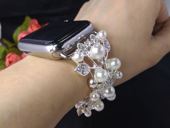 Rhinestone Apple Watch Band 38mm bling 42 mm rose gold | Etsy