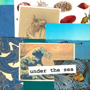Under the Sea Paper Pack Art Journal Kit Ephemera Vintage Mixed Paper for Collage Ocean Beach Junk Journal