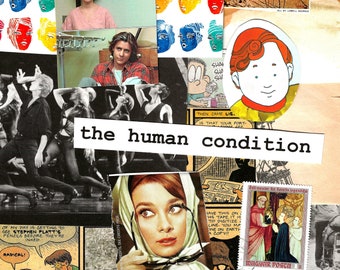 Human Condition Ephemera Pack: Vintage Collage Paper, Art Journal Kit
