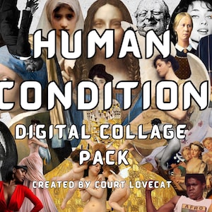 Colagem de condição humana Download digital de 25 páginas com mais de 120 imagens de pessoas Junk Journal Art