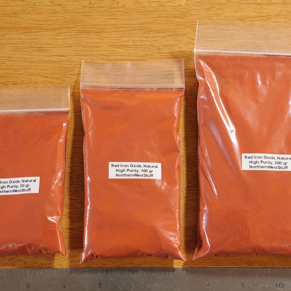 FreeShip- Red Iron Oxide, Natural, High Purity- (Prompt rebate on orders with 3 or more FreeShip items!)