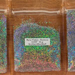 Metallic Color Flakes, Rainbow, 0.015"-(Free Shipping on orders 35.00 or more!)