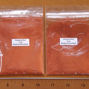 Venetian Red, Natural or Synthetic, Variant of Red Iron Oxide Fe2O3- (Free Shipping On Orders 35.00 Or More!)