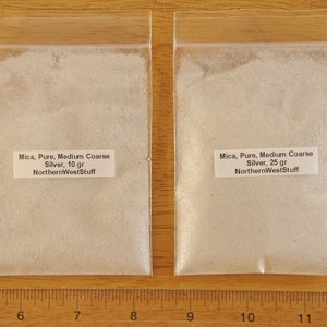 Mica, Pure, Medium-Coarse Flake, Non-Coated, Silver- (Free Shipping on orders 35.00 or more!)