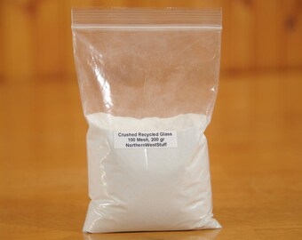 FreeShip- Crushed Glass Powder, Recycled, 100 Mesh - (Prompt rebate on orders with 3 or more FreeShip items!)