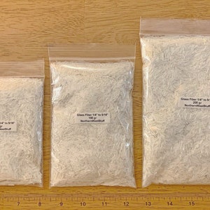 FreeShip- Glass Fibers, 1/4" - 5/16" Long- (Prompt rebate on orders with 3 or more FreeShip items!)