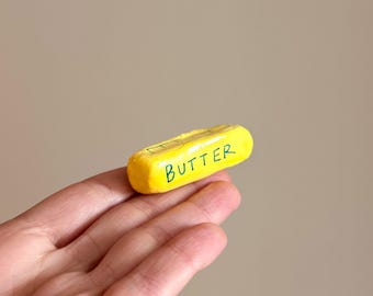 Handmade Butter Stick Magnet – Air-Dry Clay Kitchen Decor