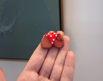 Handmade Clay Butt Magnet – Polka Dot Bikini, Body Positive Gag Gift