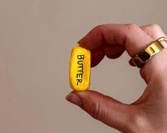 Handmade Butter Magnet – Mini Clay Stick Fridge Decor, Kitchen Accessory