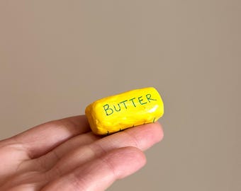 Handmade Butter Magnet – Mini Air-Dry Clay Fridge Decor
