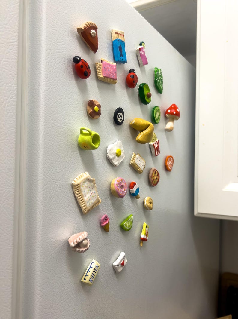 Handmade Fortune Cookie Clay Magnet – Whimsical Fridge Decor - Etsy