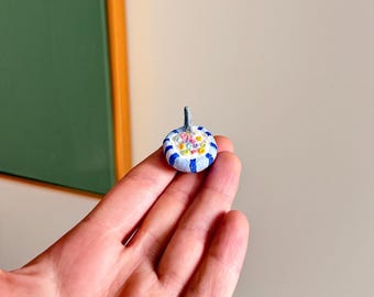 Handmade Cereal Bowl Magnet - Miniature Clay Food Kitchen Decor