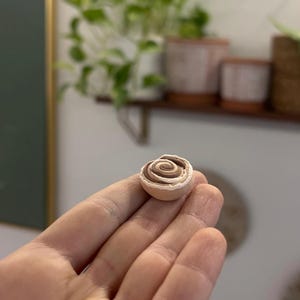 Handmade Miniature Clay Cinnamon Roll Magnet - Cute Fridge Magnet, Food Lover Gift, Unique Kitchen Decor, Custom Clay Magnets