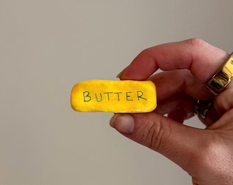 Handmade Butter Magnet – Air-Dry Clay Kitchen Decor