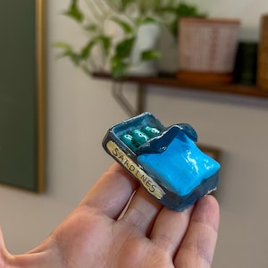 Sardine Fridge Magnet - Quirky Miniature Food Sculpture, Unique Kitchen Decor, Handmade Funny Clay Magnet