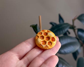 Handmade Honeycomb Fridge Magnet | Cute Bee Inspired Kitchen Decor