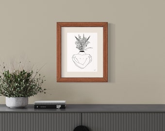 Bloeiende bloemen & eigenliefde - Print op canvas