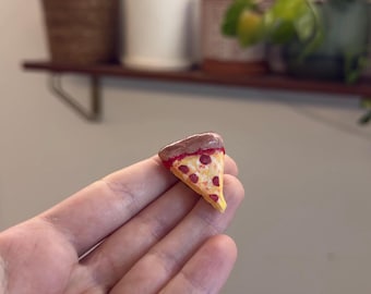 Imán de pizza de pepperoni hecho a mano – Decoración gastronómica divertida