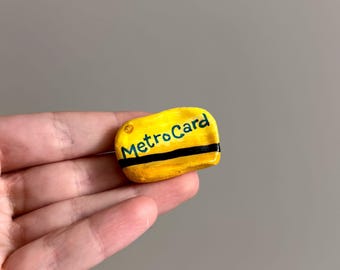 Handmade NYC Subway Card Magnet | New York Transit Decor