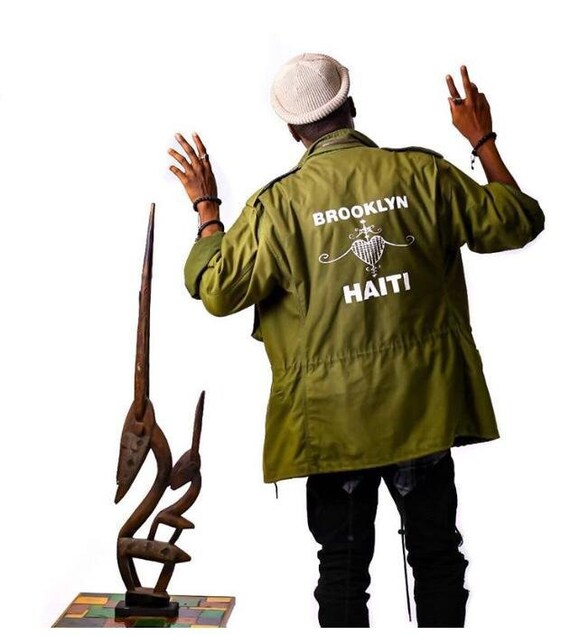 Vintage Armee Jacke Limited Edition Brooklyn liebt Haiti