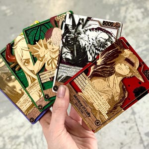3D Wooden Anime Trading Card Replica Laser Cut Multi-Layered Leaders Collector Pirate Fan Art TCG Manga DON!! Gift