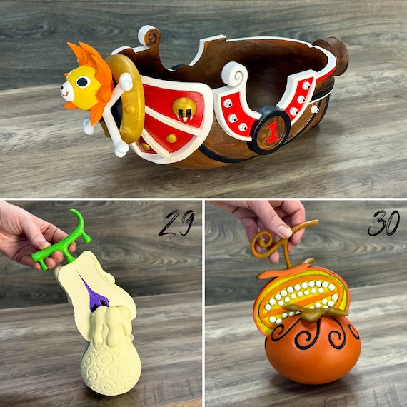 Devil Fruit Coasters & Thousand Sunny Fruit Bowl Decorative Akuma