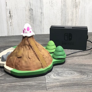 Nintendo Switch Koholint Island Dock w/ Amiibo Slot 3D Print Link's Awakening Fan Art Decor image 2