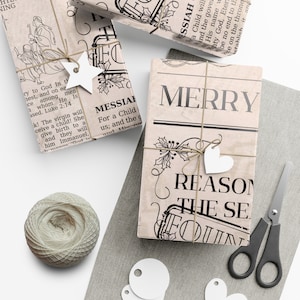 Farm Newspaper Wrapping Paper