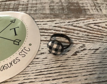 Handmade Fabric Adjustable Ring