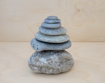 Meditation Stone Set | Zen Balancing Stones | Rock Cairn | Stacking Beach Stones | Yoga Stones | Self Care & Relaxation Gift | MS222