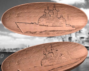USS Lake Erie 3D design cnc pattern for your CNC Router / STL file