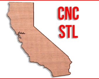 California state outline 3d cnc pattern for your CNC router / STL file