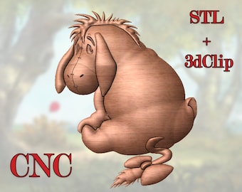 Eeyore CNC-mönster för din CNC-fräs / STL-fil