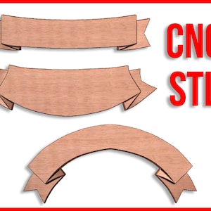 Banner Ribbon CNC Patterns for Your CNC Router / STL File - Etsy