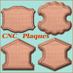 4 Plaque 3D cnc patterns for your CNC router / STL file