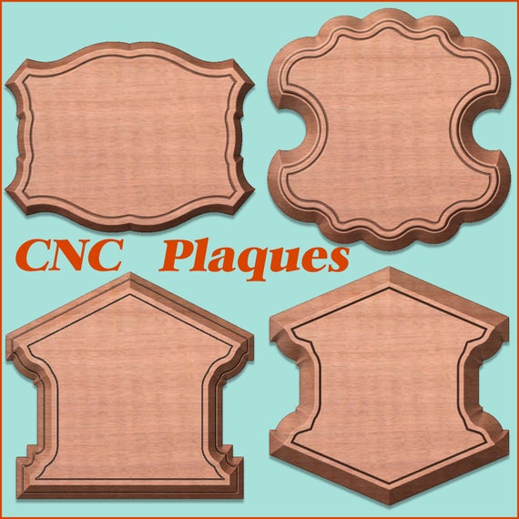 4 Plaque 3d Cnc Muster Fur Ihre Cnc Frase Stl Datei Etsy