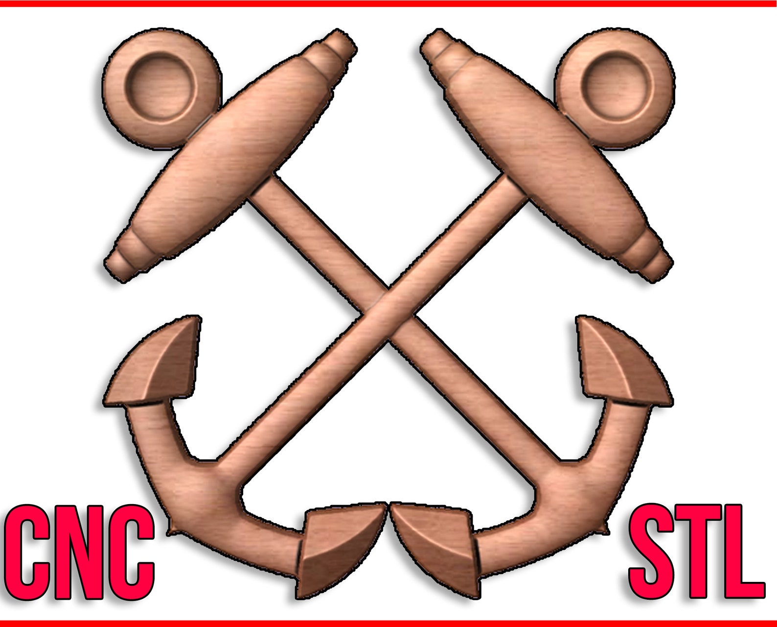 Navy Boatswain's Mate Rating CNC Pattern 3D Design for Your CNC Router / Stl File Etsy