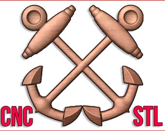 Navy Boatswain's Mate Rating CNC pattern 3D design for your CNC router / stl file