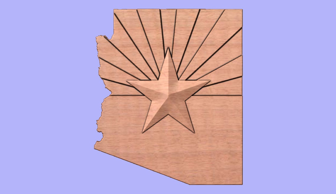 Arizona Flag Map CNC Pattern for You CNC Router / STL File - Etsy