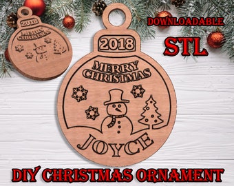 Christmas Ornament 3D design cnc pattern for your CNC router / STL file